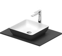 Duravit Sivida Set de lavabos angular incl. consola 680x500x123mm, 268017FI00, Color: Lavabo Interior: Blanco seda mate, exterior: Gris oscuro mate; Consola: Gris oscuro