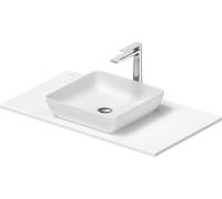 Duravit Sivida Set de lavabos angular incl. consola 880x500x123mm, 2680183200, Color: Lavabo Interior: Blanco seda mate, exterior: Blanco seda mate; Consola: Blanco