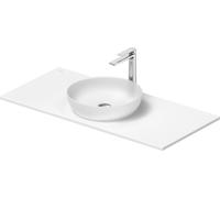 Duravit Sivida Set de lavabos redondo incl. consola 1080x500x123mm, 2680143200, Color: Lavabo Interior: Blanco seda mate, exterior: Blanco seda mate; Consola: Blanco
