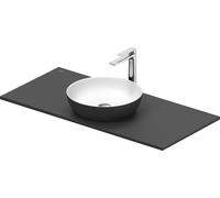 Duravit Sivida Set de lavabos redondo incl. consola 1080x500x123mm, 268014FI00, Color: Lavabo Interior: Blanco seda mate, exterior: Gris oscuro mate; Consola: Gris oscuro
