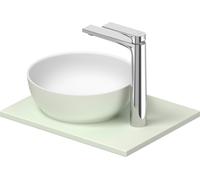 Duravit Sivida Set de lavabos redondo incl. consola 410x330x123mm, 268022FH00, Color: Lavabo Interior: Blanco seda mate, exterior: verde pálido mate; consola: Verde pálido