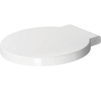 Duravit Starck 1 tapa WC, tapa de wc con mecanismo de cierre suave y lento, asiento de inodoro de urea duroplast, tapadera wc con bisagras de acero inoxidable, tapa de inodoro blanco