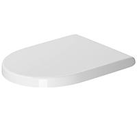 Asiento de inodoro Duravit Starck 3 sin bisagras SoftClose acero inoxidable, blanco, 0063810000