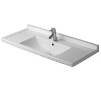 Duravit Starck 3 lavabo 105x48.5 cm rectangular clásico-para mueble-con encimera blanco brillante 0304100000