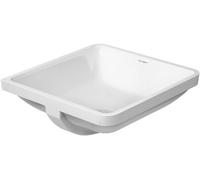 Duravit Starck 3 lavabo 43x43 cm cuadrada bajo encimera blanco brillante 0305430000