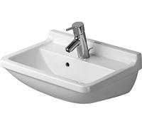 Lavabo Duravit Starck 3 50cm, 1 agujero para grifo, 0300500000, Color: Blanco