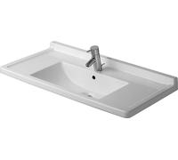 Duravit Starck 3 lavabo 85x48.5 cm rectangular clásico-para mueble-con encimera blanco brillante 0304800000