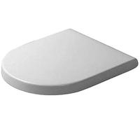 Asiento de inodoro Duravit Starck 3 con bisagras de cierre suave acero inoxidable, blanco, 0063890000