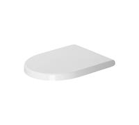 Asiento de WC Duravit Starck 3 con bisagras de cierre suave acero inoxidable, blanco - 0063890000