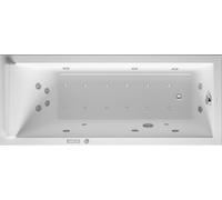 Duravit Starck bañera de hidromasaje, versión empotrada, 1 respaldo inclinado, marco, juego de desagüe y rebosadero cromados, Combi-System E, 1700x700mm, 760334000CE1000