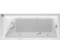 Duravit Starck bañera de hidromasaje, versión empotrada, 1 respaldo inclinado, marco, juego de desagüe y rebosadero cromados, Combi-System P, 1600x700mm, 760333000CP1000