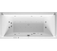 Duravit Starck bañera de hidromasaje, versión empotrada, 2 inclinaciones traseras, marco, juego de desagüe y rebosadero cromados, Combi-System E, 1900x900mm, 760340000CE1000