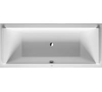 Bañeras rectangulares Duravit Starck, versión empotrada, 2 respaldos inclinados, 1800x800mm, blanco, 700338000000000