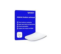 Duravit tapa wc universal, asiento de inodoro angular, tapa wc con doble mecanismo de cierre suave, tapadera wc Cierre rápido para facilitar la instalación, Fabricado en la UE, Blanco