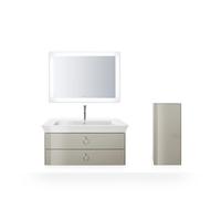 Duravit Tulip blanco armario de media altura, ancho 400 x fondo 240mm, 1 tope de puerta a la izquierda con tirador, WT1323LH3H3, Color: Topo alto brillo