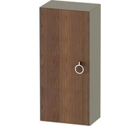 Duravit Tulip blanco armario de media altura, ancho 400 x fondo 240mm, 1 tope de puerta a la izquierda con tirador, WT1323L77H2, Color: Cuerpo: Gris piedra alto brillo, frente: Nogal americano macizo