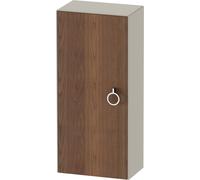 Duravit Tulip blanco armario de media altura, anchura 400 x fondo 240mm, 1 tope de puerta a la izquierda con tirador, WT1323L7760, Color: Cuerpo: Seda mate de color topo, frente: nogal americano maciz