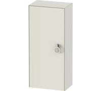 Duravit Tulip blanco armario de media altura, anchura 400 x fondo 240mm, 1 tope de puerta a la izquierda con tirador, WT1323L3939, Color: Nórdico Seda blanca laca mate