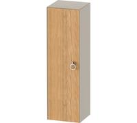 Duravit Tulip blanco armario de media altura, anchura 400 x fondo 360mm, 1 tope de puerta a la izquierda con tirador, WT1333LH560, Color: Cuerpo: seda mate, frente: roble natural macizo