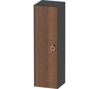 Duravit Tulip blanco armario de media altura, anchura 400 x fondo 360mm, 1 tope de puerta a la izquierda con tirador, WT1333L7758, Color: Cuerpo: Acabado satinado de grafito, frente: nogal americano m