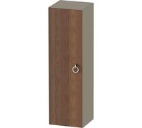Duravit Tulip blanco armario de media altura, anchura 400 x fondo 360mm, 1 tope de puerta a la izquierda con tirador, WT1333L77H2, Color: Cuerpo: Gris piedra alto brillo, frente: Nogal americano maciz