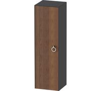 Duravit Tulip blanco armario de media altura, anchura 400 x fondo 360mm, 1 tope de puerta a la izquierda con tirador, WT1333L77H1, Color: Cuerpo: grafito alto brillo, frente: nogal americano macizo