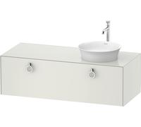 Duravit Tulip blanco, mueble de baño colgado en la pared, anchura 1300 x profundidad 550mm, con 1x extraíble, con tirador, WT4982R3636, Color: Blanco seda lacado mate