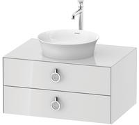 Duravit Tulip blanco, mueble de baño colgado en la pared, anchura 800 x fondo 550mm, con 2 cajones, con tirador, WT499008585, Color: Laca blanca de alto brillo