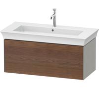 Duravit Tulip blanco, mueble de baño montado en la pared, ancho 984 x profundidad 458mm, con 1x extraíble, con tecnología de punta, WT424207792, Color: Cuerpo: gris piedra seda mate, frontal: nogal am