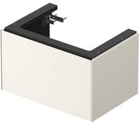 Duravit Tulip blanco, mueble de baño montado en la pared, anchura 684 x profundidad 458mm, con 1 extractor, con tecnología de punta, WT424103939, Color: Nórdico Seda blanca laca mate