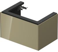 Duravit Tulip blanco, mueble de baño montado en la pared, anchura 684 x profundidad 458mm, con 1 extractor, con tecnología de punta, WT42410H2H2, Color: Gris piedra alto brillo