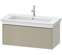 Duravit Tulip blanco, mueble de baño montado en la pared, anchura 984 x profundidad 458mm, con 1x extraíble, con tecnología de punta, WT424206060, Color: Seda topo laca mate