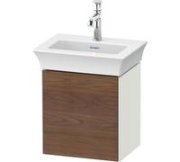 Duravit Tulip blanco, mueble de lavabo colgado en la pared, ancho 384 x fondo 298mm, con 1x tope de puerta a la derecha, con tecnología tip-on, WT4240R7736, Color: Cuerpo: Seda blanca mate, Frente: No