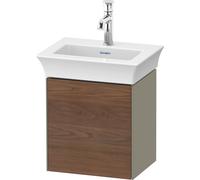 Duravit Tulip blanco, mueble de lavabo colgado en la pared, ancho 384 x fondo 298mm, con 1x tope de puerta a la derecha, con tecnología tip-on, WT4240R77H2, Color: Cuerpo: Gris piedra alto brillo, fre