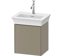 Duravit Tulip blanco, mueble de lavabo colgado en la pared, anchura 384 x fondo 298mm, con 1x tope de puerta a la derecha, con tecnología tip-on, WT4240RH2H2, Color: Gris piedra alto brillo