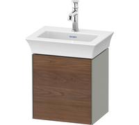 Duravit Tulip blanco, mueble de lavabo colgado en la pared, anchura 384 x fondo 298mm, con 1x tope de puerta a la izquierda, con tecnología tip-on, WT4240L7792, Color: Cuerpo: gris piedra seda mate, f