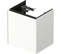 Duravit Tulip blanco, mueble de lavabo colgado en la pared, anchura 384 x fondo 298mm, con 1x tope de puerta a la izquierda, con tecnología tip-on, WT4240L3636, Color: Blanco seda lacado mate