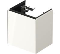 Duravit Tulip blanco, mueble de lavabo colgado en la pared, anchura 384 x fondo 298mm, con 1x tope de puerta a la izquierda, con tecnología tip-on, WT4240LH4H4, Color: Blanco Nórdico Alto Brillo