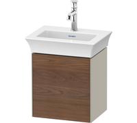 Duravit Tulip blanco, mueble de lavabo colgado en la pared, anchura 384 x fondo 298mm, con 1x tope de puerta a la derecha, con tecnología tip-on, WT4240R7760, Color: Cuerpo: Seda mate de color topo, f