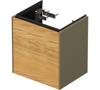 Duravit Tulip blanco, mueble de lavabo colgado en la pared, anchura 384 x fondo 298mm, con 1x tope de puerta a la izquierda, con tecnología tip-on, WT4240LH5H2, Color: Cuerpo: gris piedra alto brillo,