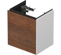 Duravit Tulip blanco, mueble de lavabo colgado en la pared, anchura 384 x fondo 298mm, con 1x tope de puerta a la derecha, con tecnología tip-on, WT4240R7785, Color: Cuerpo: Blanco alto brillo, Frente