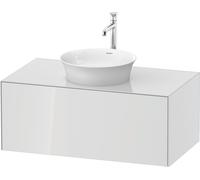 Duravit Tulip blanco, mueble de pared, anchura 1000 x fondo 550mm, con 1x extraíble, con tecnología tip-on, WT497608585, Color: Laca blanca de alto brillo