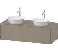 Duravit Tulip blanco, mueble de pared, anchura 1300 x fondo 550mm, con 1x extraíble, con tecnología tip-on, WT4978BH2H2, Color: Gris piedra alto brillo