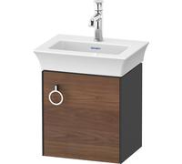 Duravit Tulip blanco, mueble de tocador colgado en la pared, anchura 384 x fondo 298mm, con 1x tope de puerta a la derecha, con tirador, WT4250R7758, Color: Cuerpo: Acabado satinado de grafito, frente
