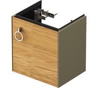 Duravit Tulip blanco, mueble de tocador colgado en la pared, anchura 384 x fondo 298mm, con 1x tope de puerta a la derecha, con tirador, WT4250RH5H2, Color: Cuerpo: gris piedra alto brillo, frontal: r