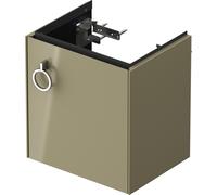 Duravit Tulip blanco, mueble de tocador colgado en la pared, anchura 384 x fondo 298mm, con 1x tope de puerta a la derecha, con tirador, WT4250RH2H2, Color: Gris piedra alto brillo