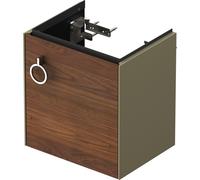 Duravit Tulip blanco, mueble de tocador colgado en la pared, anchura 384 x fondo 298mm, con 1x tope de puerta a la derecha, con tirador, WT4250R77H2, Color: Cuerpo: Gris piedra alto brillo, frente: No