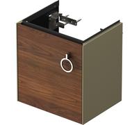 Duravit Tulip blanco, mueble de tocador colgado en la pared, anchura 384 x fondo 298mm, con 1x tope de puerta a la izquierda, con tirador, WT4250L77H2, Color: Cuerpo: Gris piedra alto brillo, frente: 