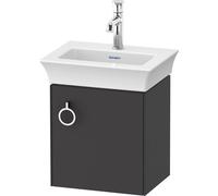 Duravit Tulip blanco, mueble de tocador colgado en la pared, anchura 384 x fondo 298mm, con 1x tope de puerta a la derecha, con tirador, WT4250R5858, Color: Raso grafito