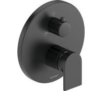 Duravit Tulum - Grifo de bañera para 2 consumidores con válvula de conversión, monomando con sistema de mezcla de cerámica, color negro mate